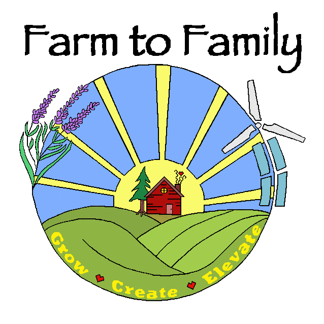 Farm to Family's Logo with "Grow Create Elevate"